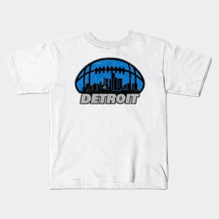 Detroit Football Skyline Kids T-Shirt